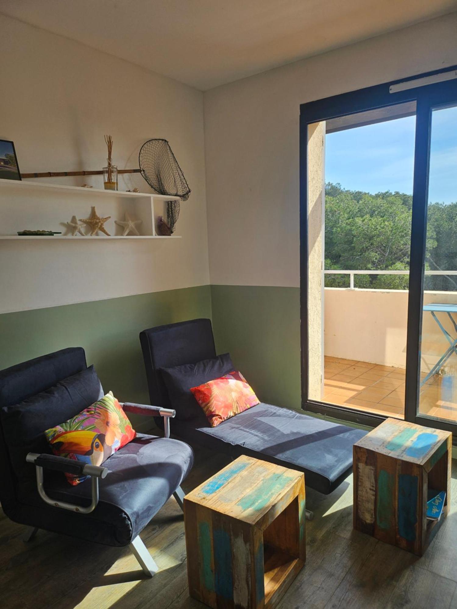 Domaine De La Coudouliere, T2 Climatise Terrasse Vue Mer Sans Vis A Vis Plage A 100M Six-Fours-les-Plages Phòng bức ảnh